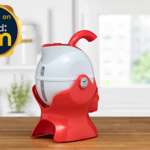 Red and White Uccello Kettle with as seen on Ireland AM badge