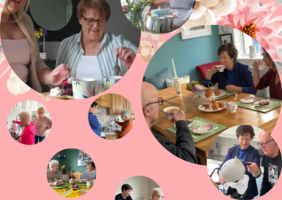 Daughters with their Mother's this mother's day enjoying a cup of tea and special moments together