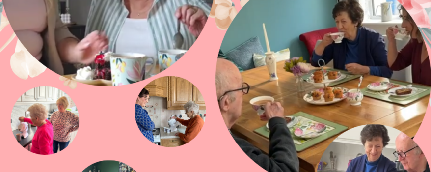 Daughters with their Mother's this mother's day enjoying a cup of tea and special moments together