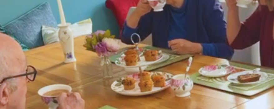 Ciara Turley with her Mother and Father enjoying a cup of tea
